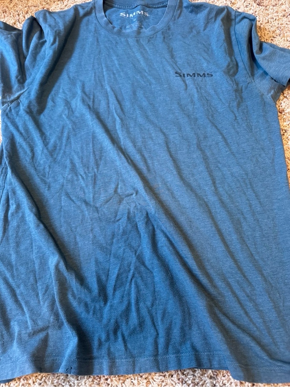 Simms Blue Crew Neck Short Sleeve Tee